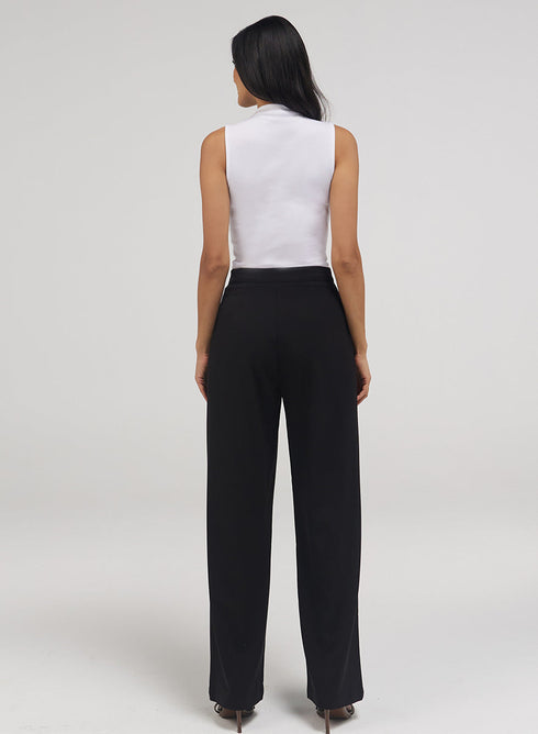 Flared Leg Formal Pant- Jet Black