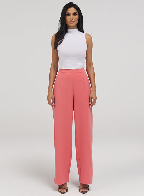 Flared Leg Formal Pant - Pink
