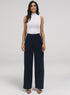 Flared Leg Formal Pant - Navy Blue