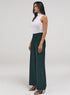 Flared Leg Formal Pant - Dark Green