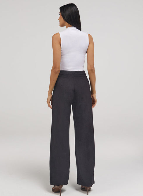 Flared Leg Formal Pant - Grey