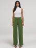 Flared Leg Formal Pants - Green