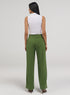 Flared Leg Formal Pants - Green