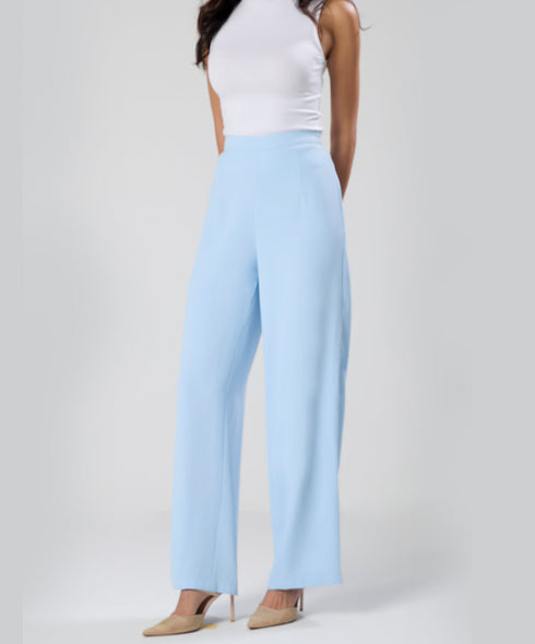 Flared Leg Formal Pant Sky Blue