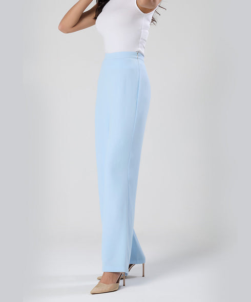 Flared Leg Formal Pant Sky Blue