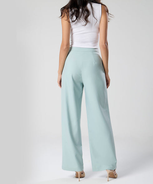 Flared Leg Light Green Pant