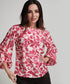 Printed Puffed Sleeve Red Top