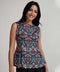 Sleeveless Printed Peplum Top