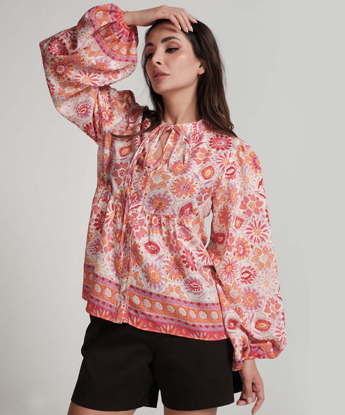 Border Detailed Casual Top