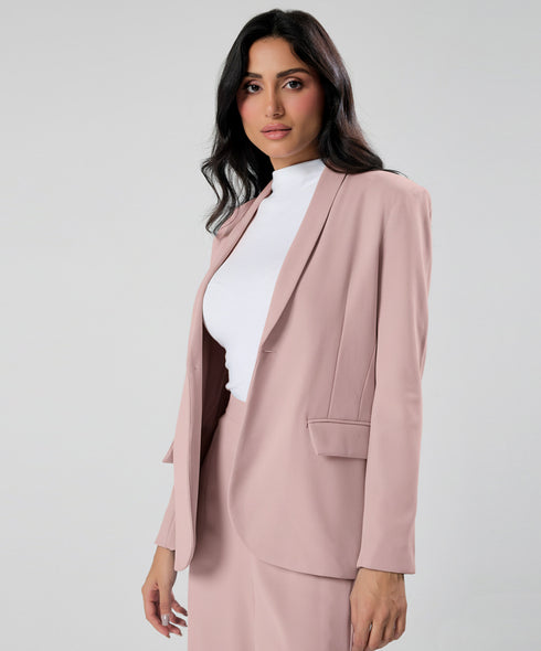 Oversized Dull Pink Colour Blazer