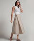 Wrap Cotton Skirt - Beige