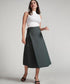 Wrap Cotton Skirt - Green