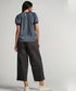 Grey Side Pocket Elasticated Waist Pant