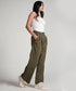 Flared Comfy Side Pocket Green Pant