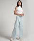 Flared Comfy Side Pocket Blue Pant
