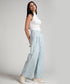 Flared Comfy Side Pocket Blue Pant