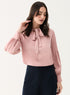 Pintucked Lantern Long Sleeve Top
