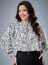 Front Tie Printed Top