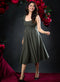 Deep Round Neck Ballerina Style Dress