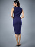 Wavy Contrast Bodycon Navy Dress