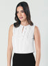 Frill And Pintuck Detailed Off-White Top