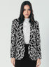 Printed Black And White Trendy Blazer