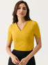 Curve Vneck Mustard Top