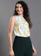Sleeveless Yellow Floral Printed Top