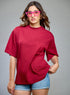 Maroon Oversized T-shirt