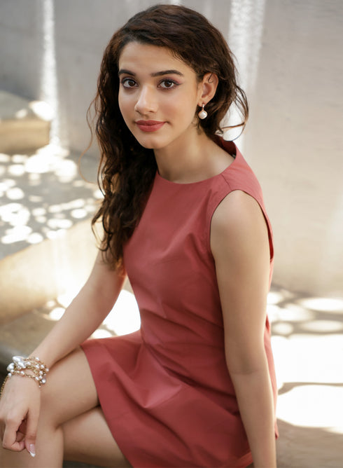 Sleeveless Mini Cotton Dress