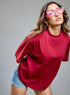 Maroon Oversized T-shirt