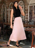 Satin A-Line Skirt - Pink