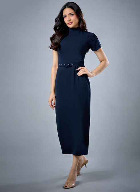 Simple Sleeve Detailed Bodycon Dress