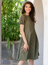 Elasticated Short Sleeve Cotton Dress