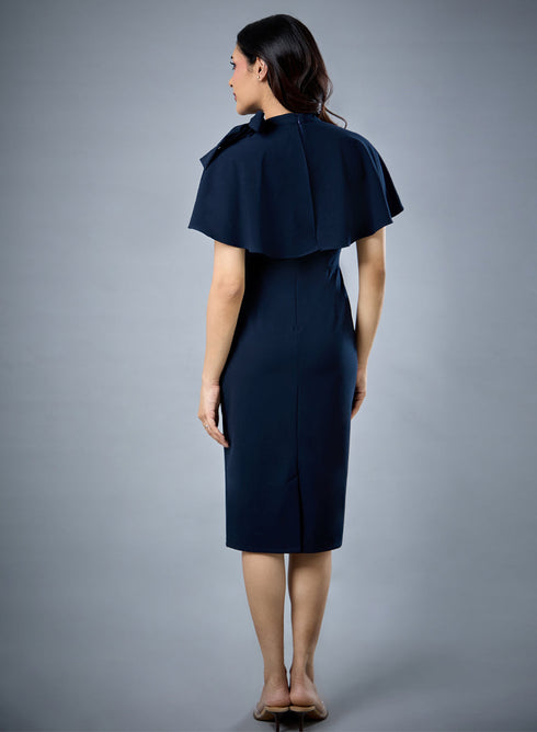 Cape Attached Bodycon Dress