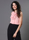 Frill Pintuck Light Pink Top