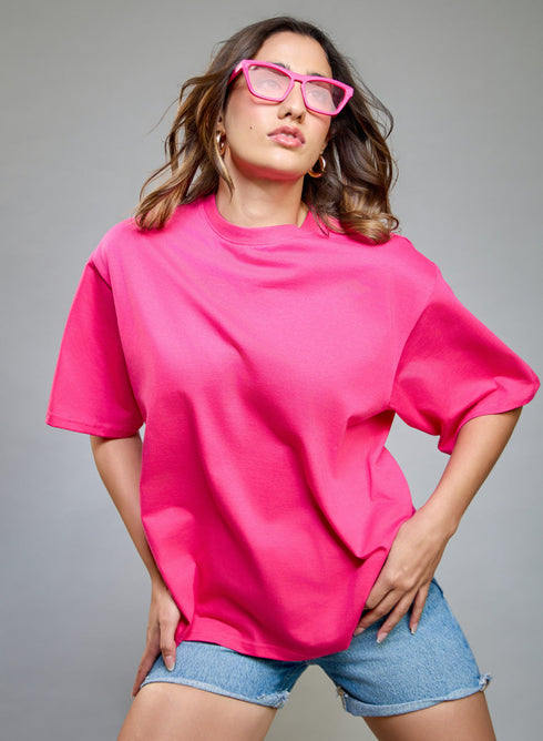 Hot Pink Oversized T-shirt