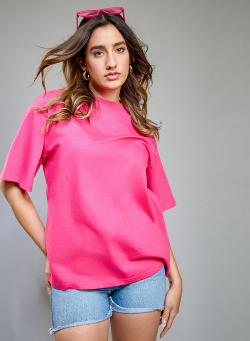 Hot Pink Oversized T-shirt