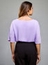 VNeck Flared Sleeve Lavender Satin Top