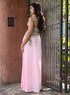 Satin Maxi Skirt - Pink