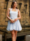 Balloon Skirt Scoop Neck Dress