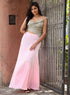 Satin Maxi Skirt - Pink