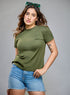 Green Basic Crew Neck T-shirt