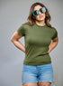 Green Basic Crew Neck T-shirt