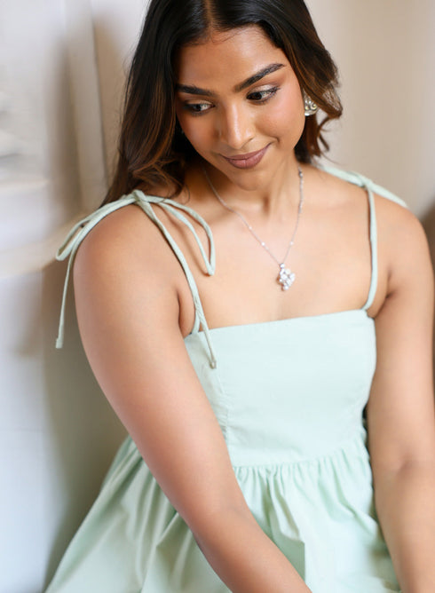 Strappy Balloon Peplum Mint