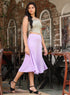 Fishtail Satin Skirt – Lavender