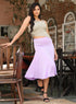 Fishtail Satin Skirt – Lavender