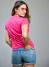 Hot Pink Basic Crew Neck T-shirt