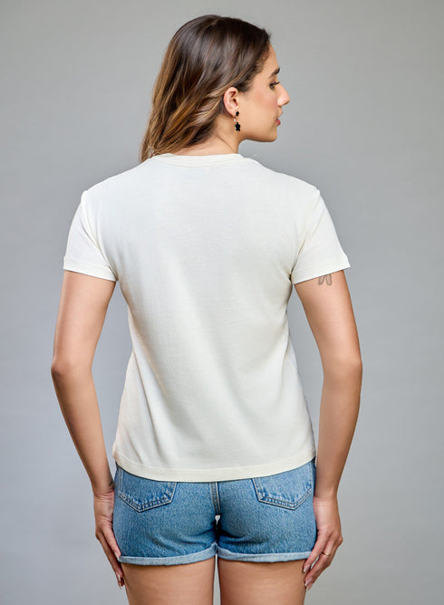 White Basic Crew Neck T-shirt