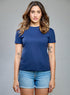 Navy Blue Basic Crew Neck T-shirt
